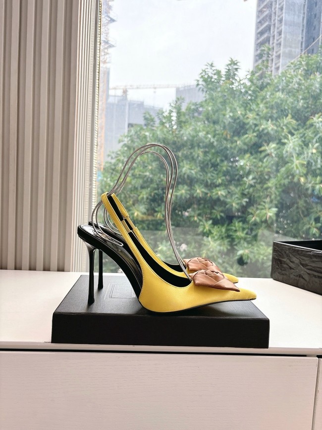 YSL AMALIA slingback pumps in satin crepe 21025-6