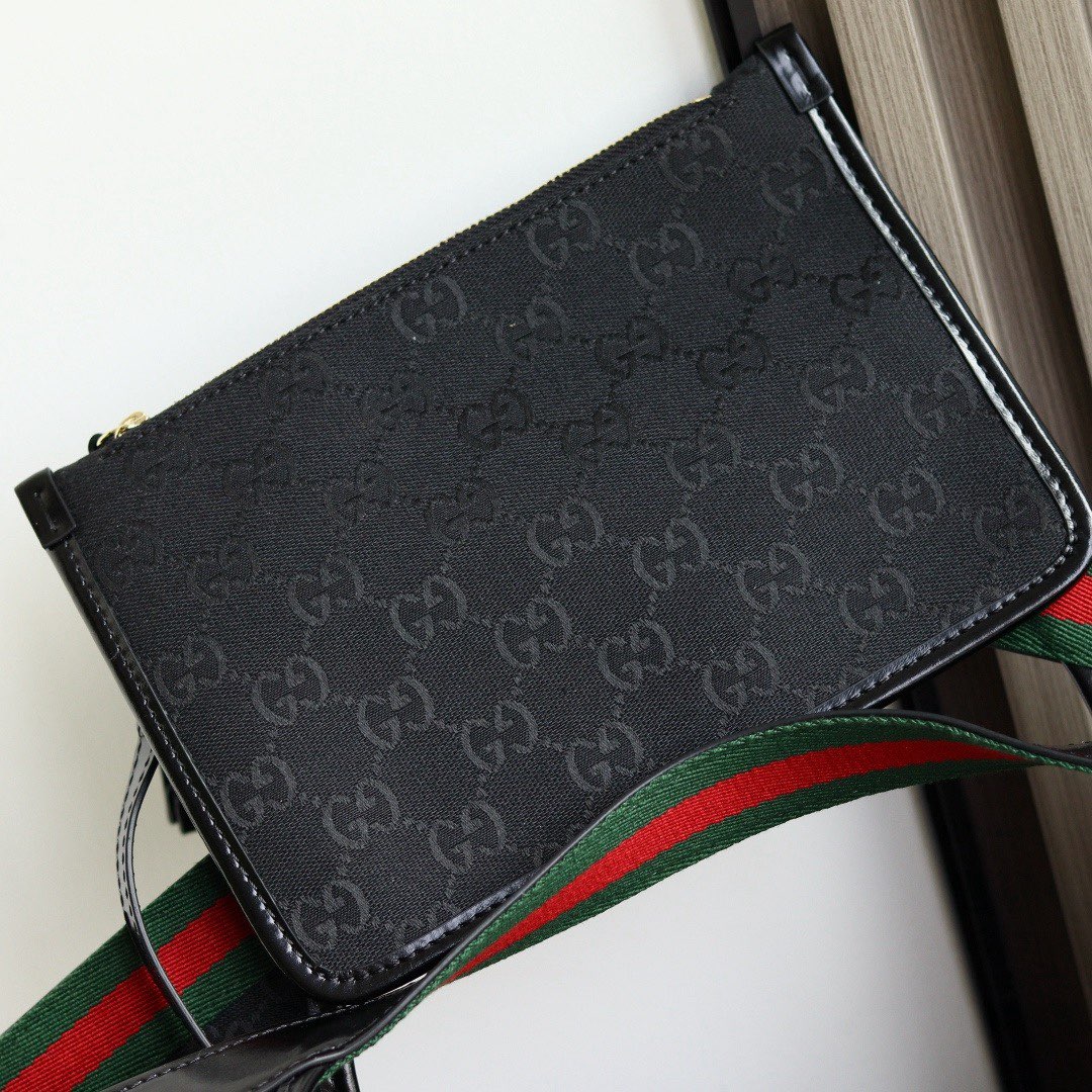 Gucci Giglio Original Oiled Leather large tote GG bag 853971 Black