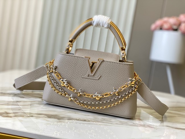 Louis Vuitton Capucines East-West Mini M26345 gray