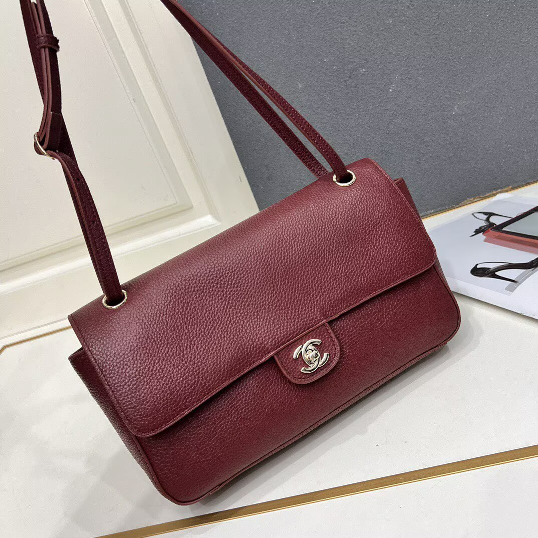 Chanel 26SS Original Leather Tote Shopping Bag 1A013 Burgundy Chanel 26SS Original Leather Tote Shopping Bag 1A013 Burgundy