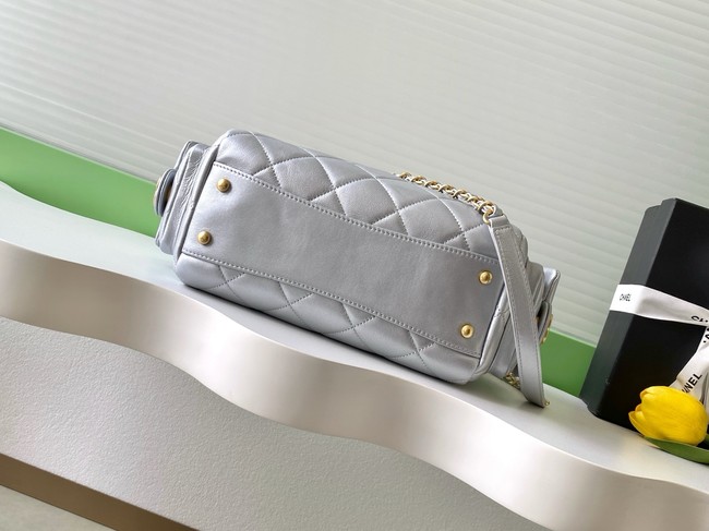 Chanel Lambskin Bowling Bag AS5791 Silver