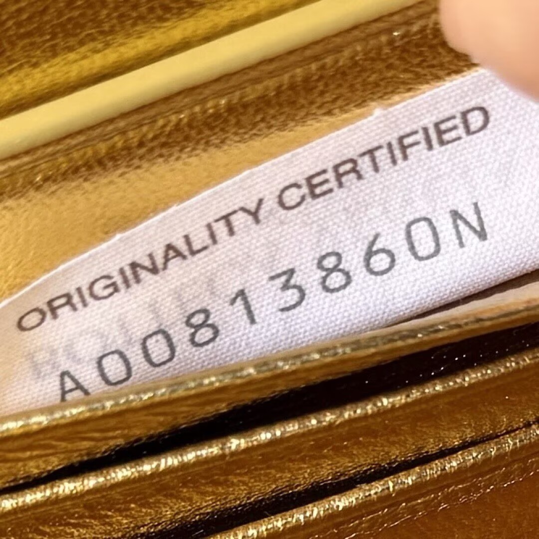 Bottega Veneta Long Clutch Andiamo With Handle alligator leather 741511 Gold