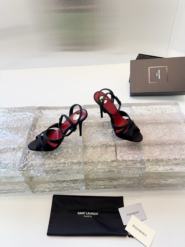 Saint Laurent CHANDELLE sandals in satin crepe Heel 10.5CM 21047-4