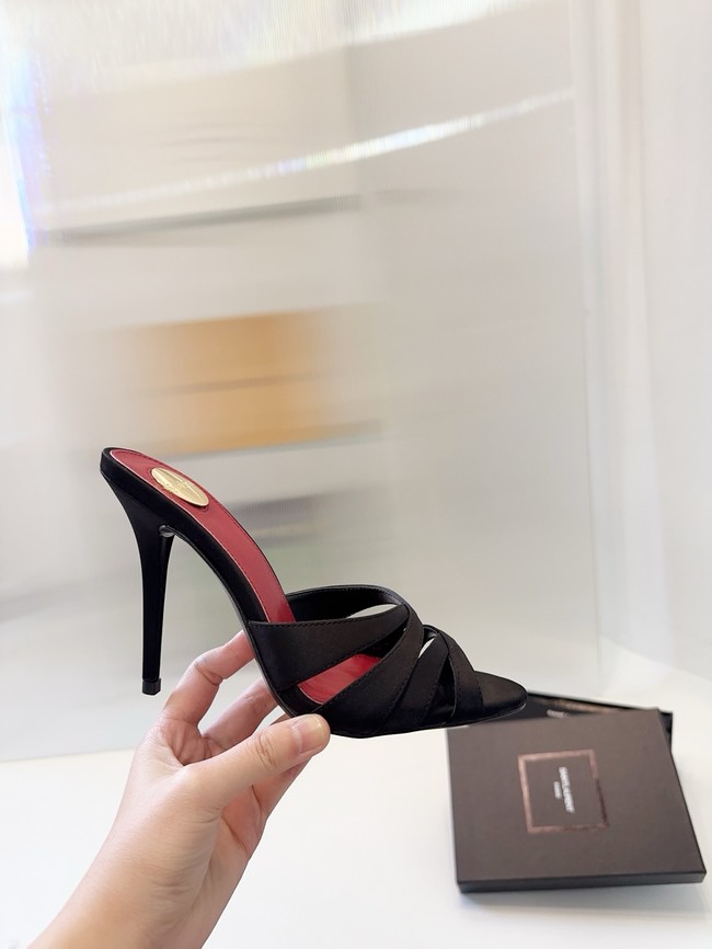 Saint Laurent CHANDELLE sandals in satin crepe Heel 10.5CM 21048-1