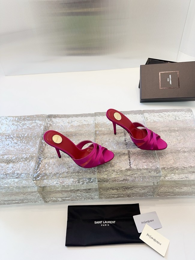 Saint Laurent CHANDELLE sandals in satin crepe Heel 10.5CM 21048-2