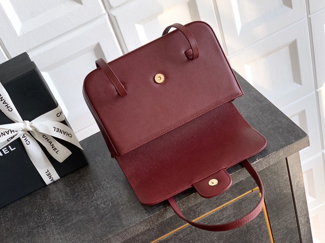 CHANEL Small Flap Bag AS6130 burgundy