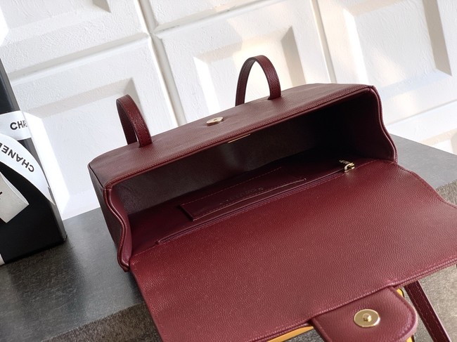 CHANEL Small Flap Bag AS6130 burgundy