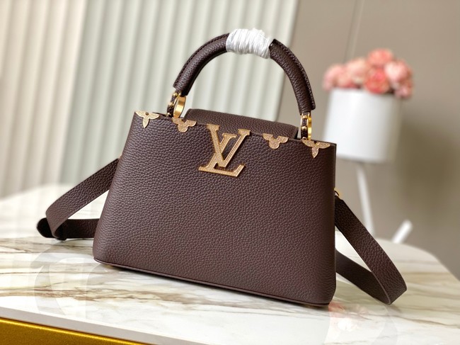 Louis Vuitton Capucines MM M23331 Chocolate&Crystal