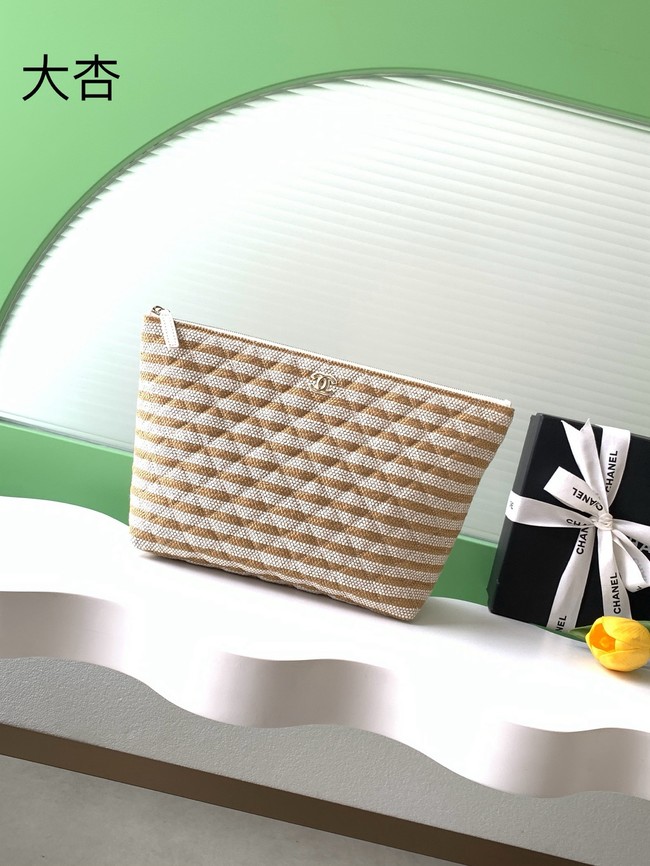 CHANEL Zipped Case AS4988 Dark Beige