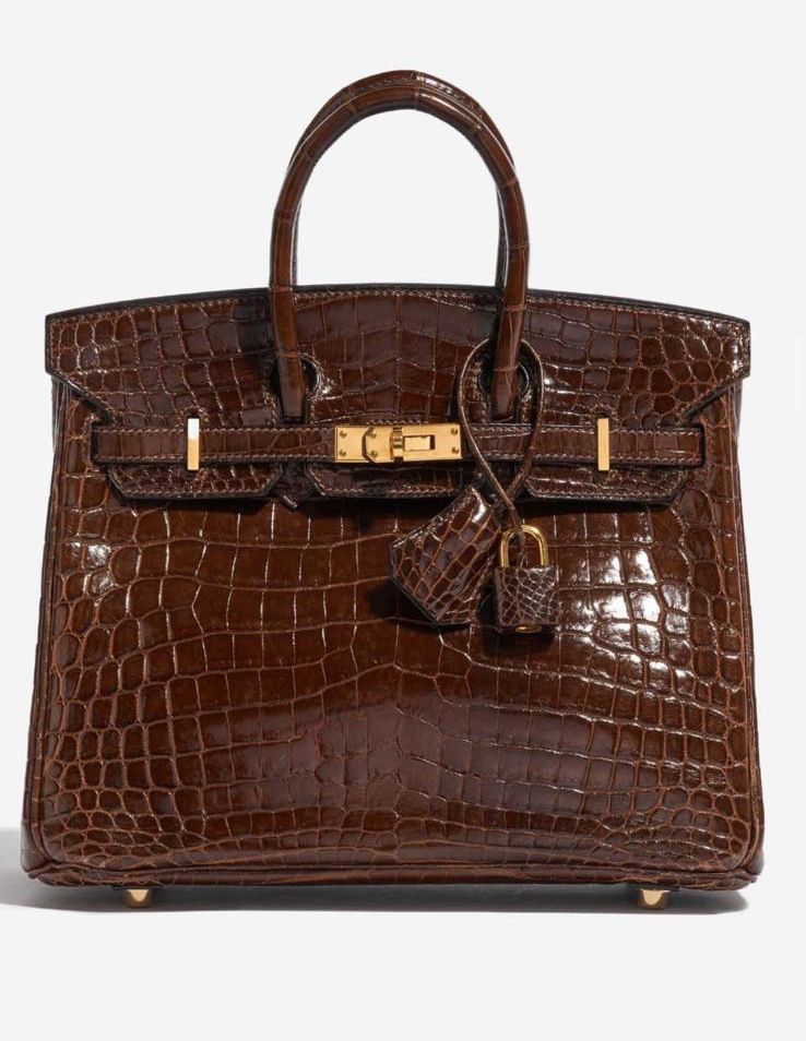 Hermes Birkin 35CM Original Crocodile Leather Bag 406824 Dark Brown Hermes Birkin 35CM Original Crocodile Leather Bag 406824 Dark Brown