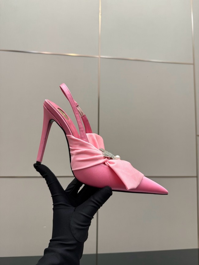 Saint Laurent AMALIA slingback pumps in satin crepe Heel 10.5CM 55726-4