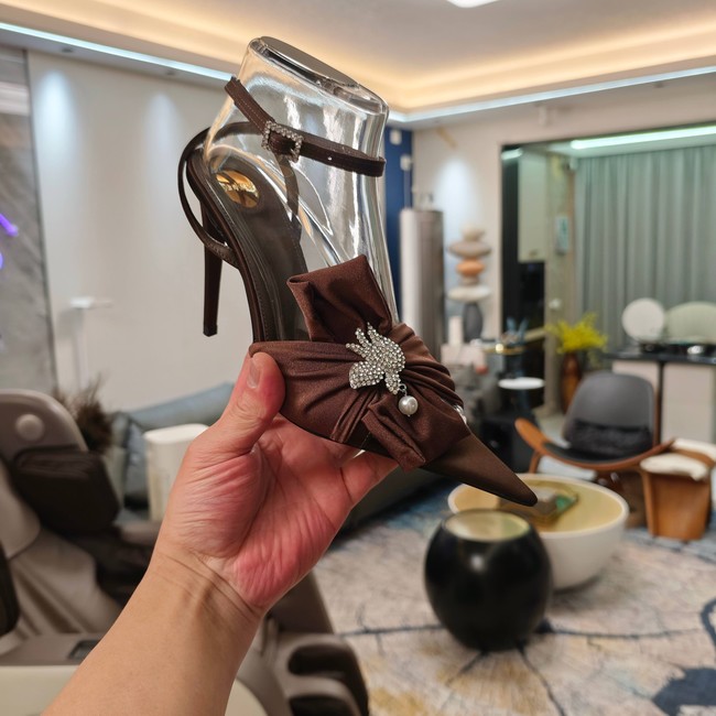 Saint Laurent AMALIA slingback pumps in satin crepe Heel 10.5CM 35964-2