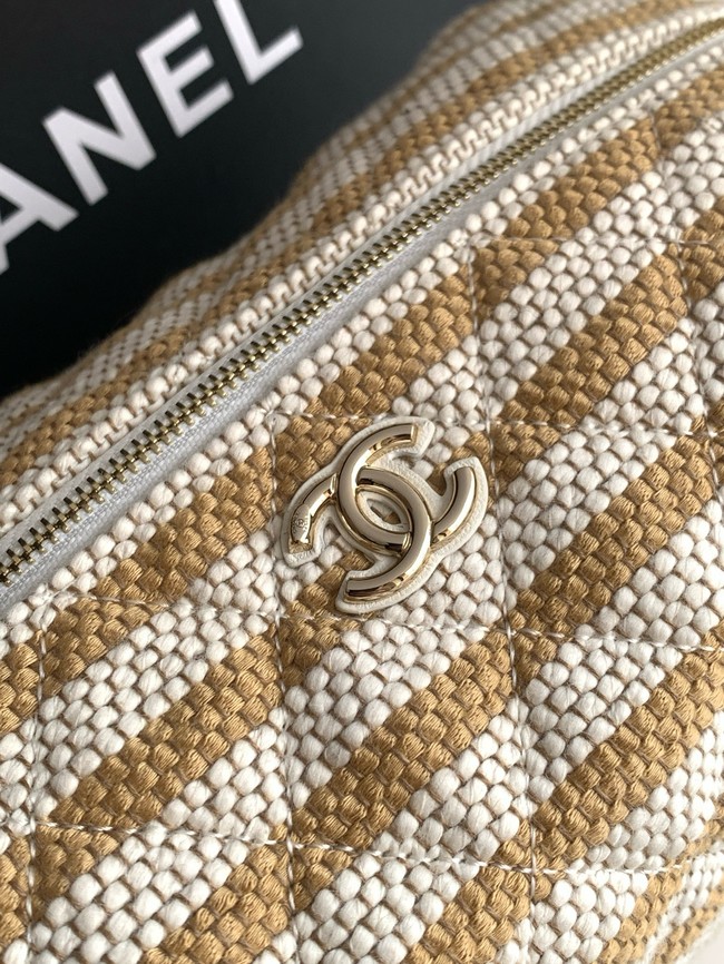 CHANEL Zipped Case AP4990 Beige & Light Beige