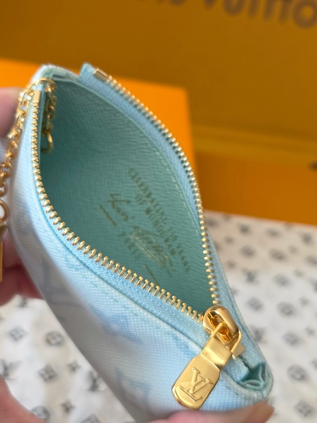 Louis Vuitton Key Pouch M27674 Bleu Courrier