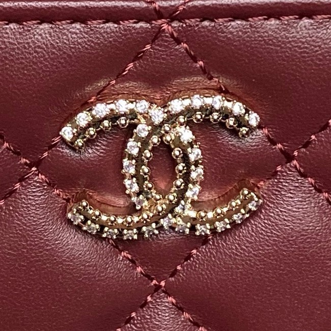 Chanel Long Vanity with chain AP4842 red