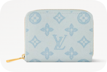 Louis Vuitton Zippy Coin Purse M27721 Bleu Courrier