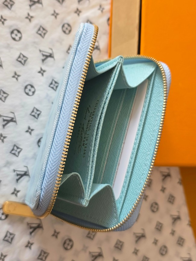 Louis Vuitton Zippy Coin Purse M27721 Bleu Courrier