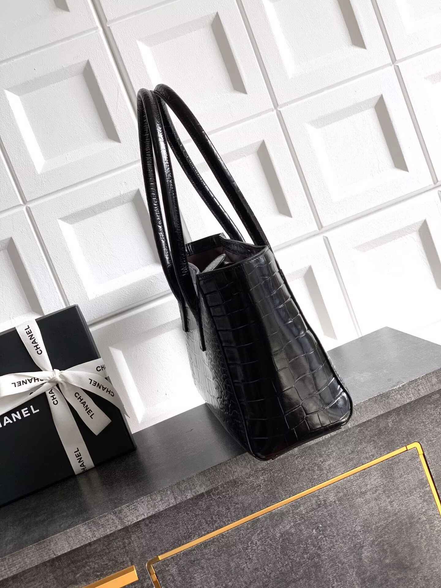 Chanel 2026SS Original Crocodile Leather A31021 Black Chanel 2026SS Original Crocodile Leather A31021 Black