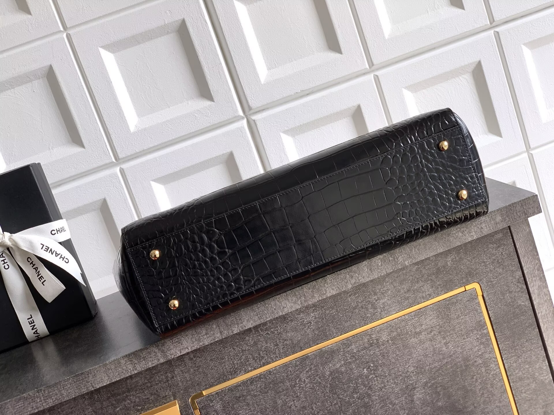 Chanel 2026SS Original Crocodile Leather A31021 Black Chanel 2026SS Original Crocodile Leather A31021 Black