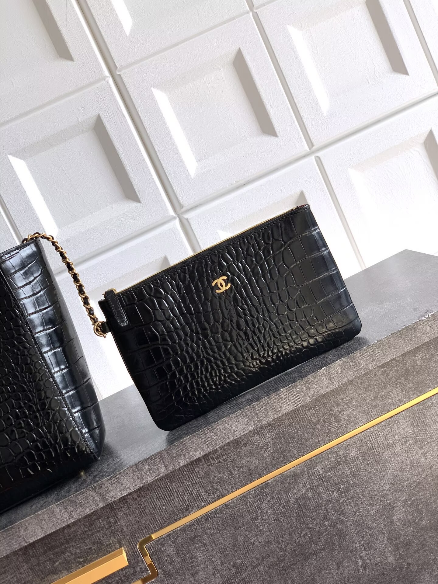 Chanel 2026SS Original Crocodile Leather A31021 Black Chanel 2026SS Original Crocodile Leather A31021 Black
