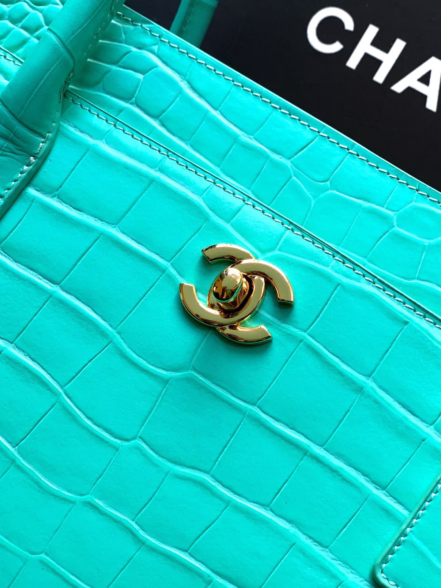 Chanel 2026SS Original Crocodile Leather A31021 Blue Chanel 2026SS Original Crocodile Leather A31021 Blue