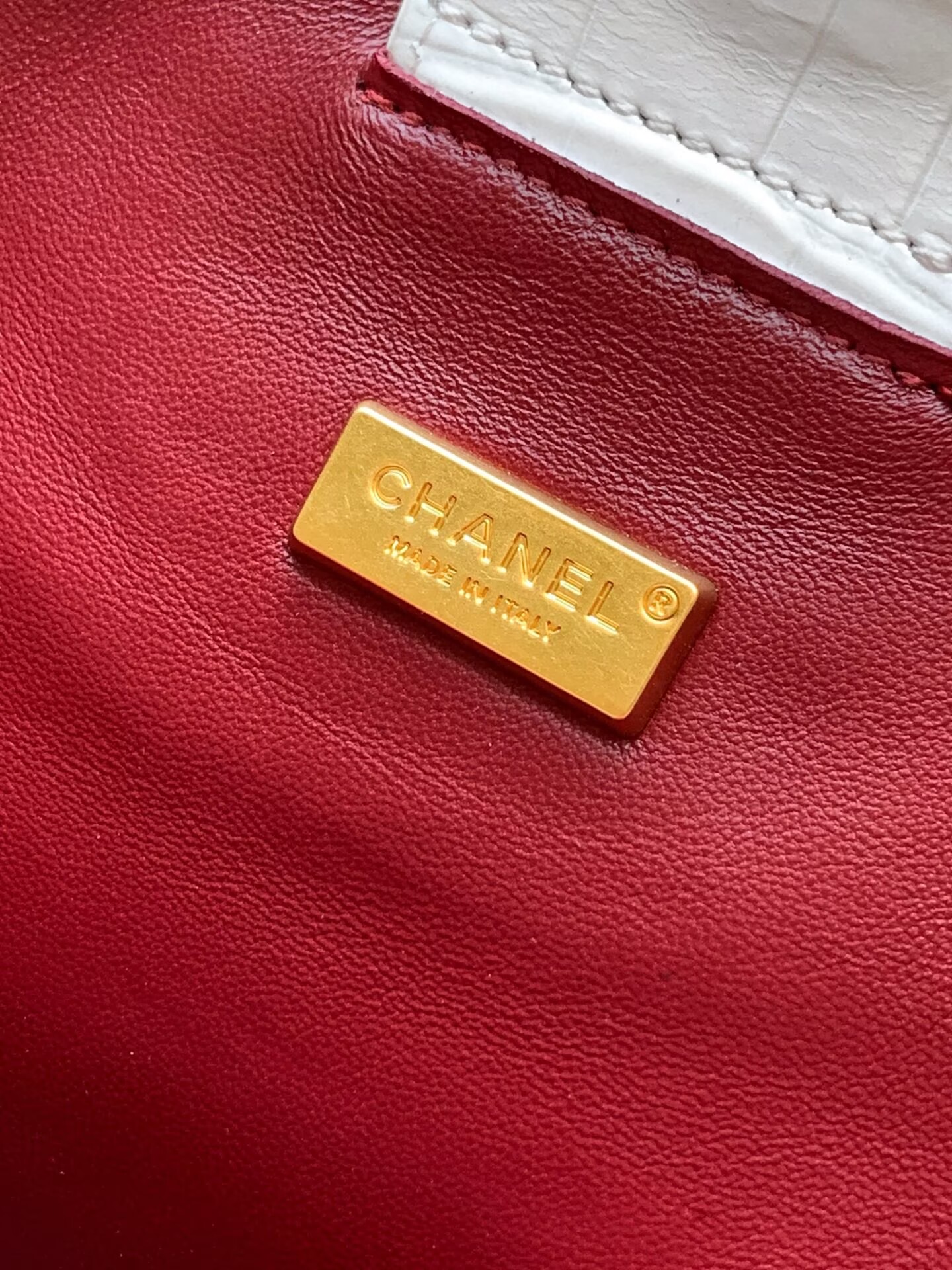 Chanel 2026SS Original Crocodile Leather A31021 White Chanel 2026SS Original Crocodile Leather A31021 White