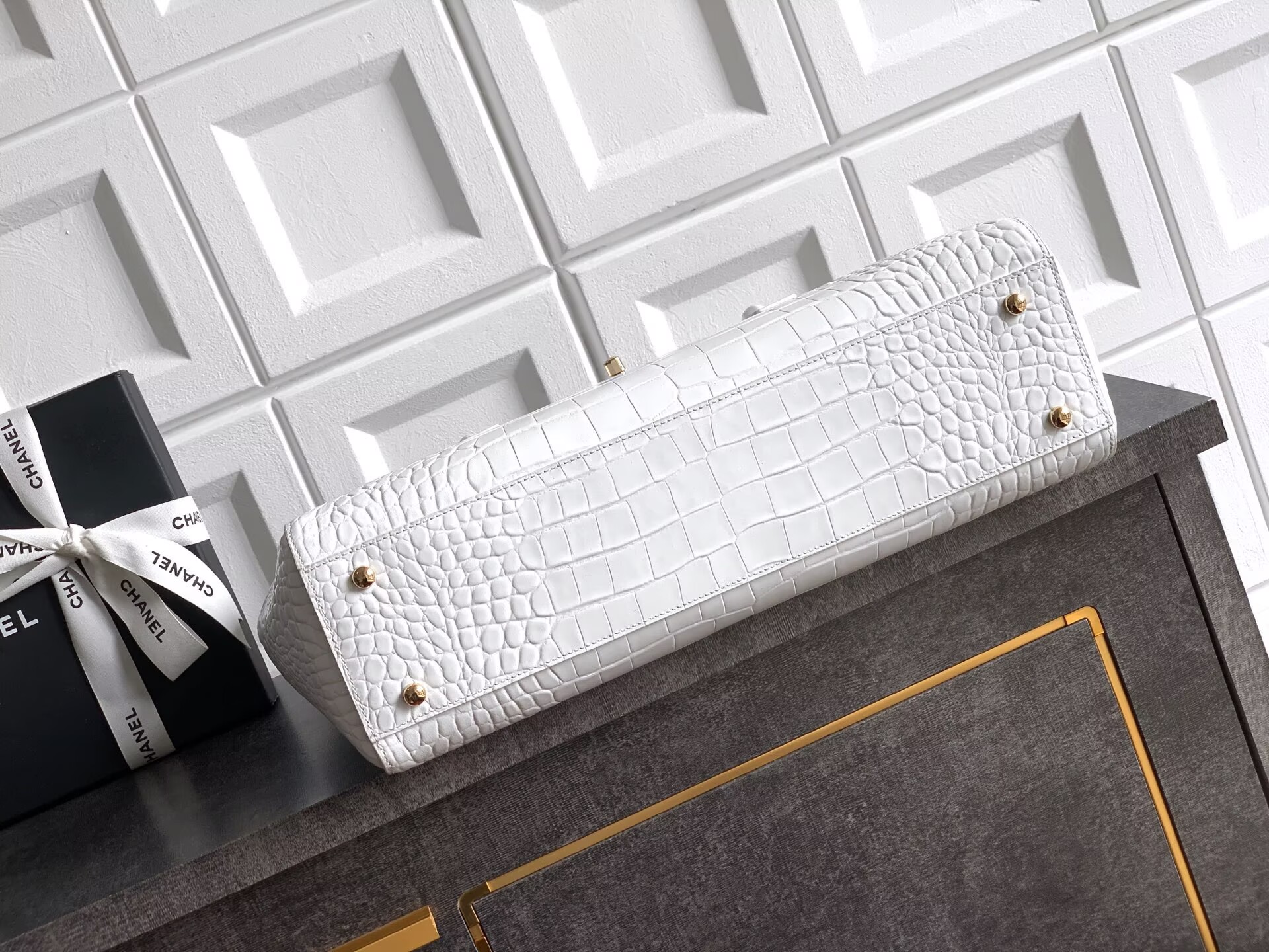 Chanel 2026SS Original Crocodile Leather A31021 White Chanel 2026SS Original Crocodile Leather A31021 White