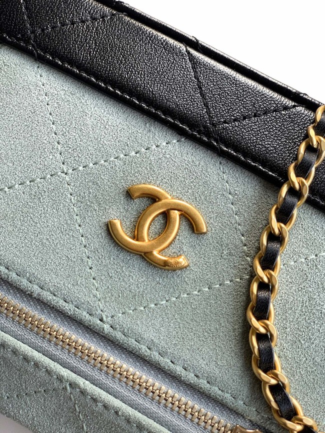 CHANEL Vanity with Chain AP5186 black&green