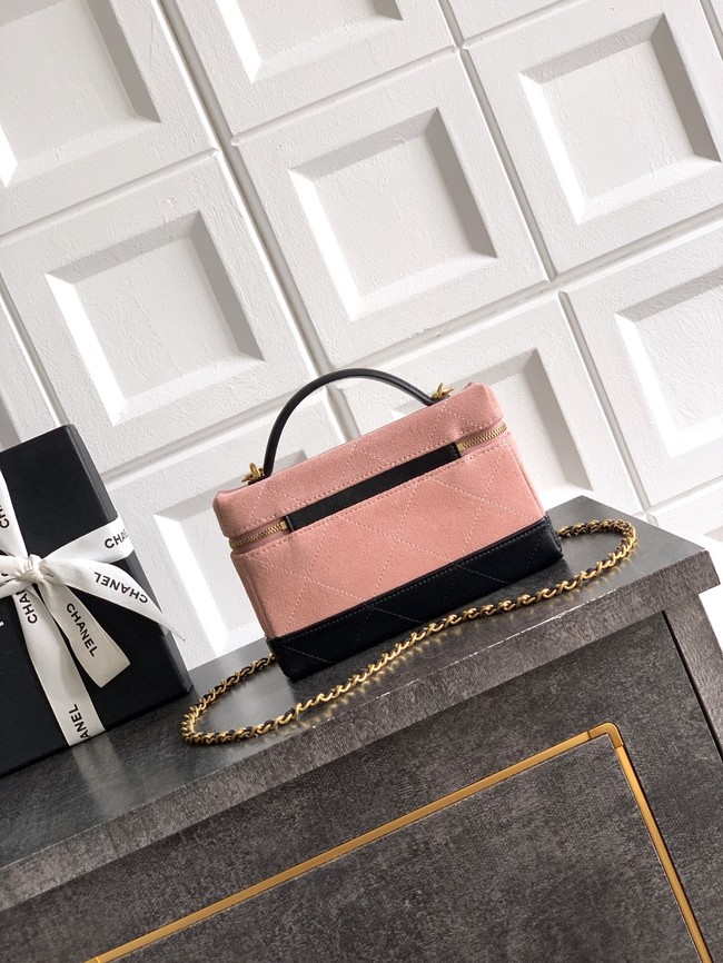 CHANEL Vanity with Chain AP5186 black&pink