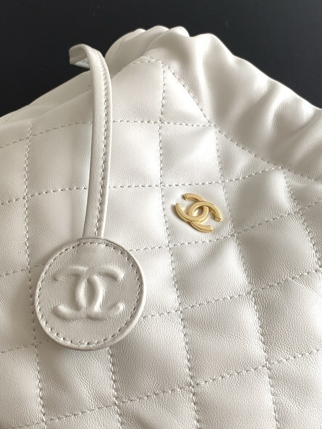 Chanel Lambskin Hobo Bag AS5227 white