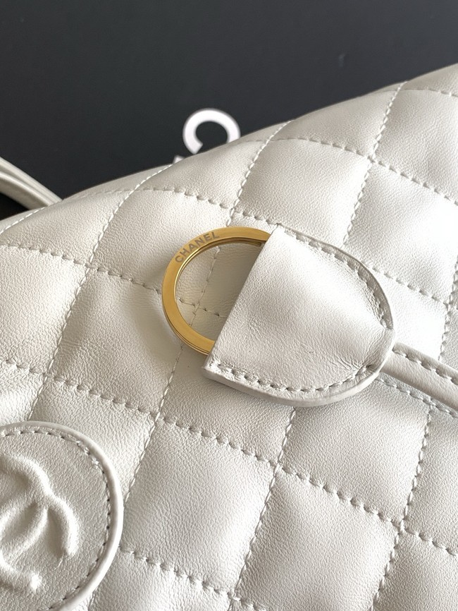 Chanel Lambskin Hobo Bag AS5227 white