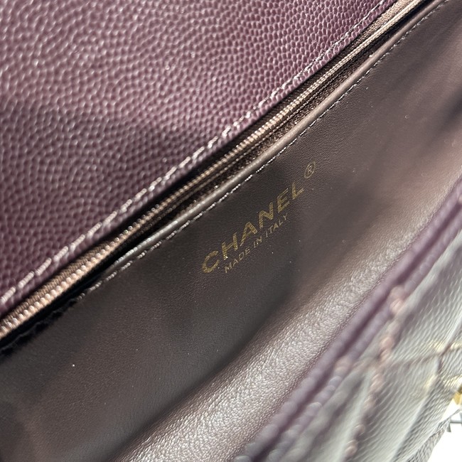 Chanel Maxi Flap Bag With Top Handle AS6091 dark brown