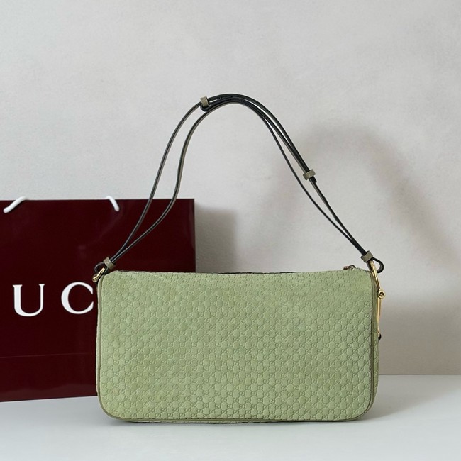 Gucci medium suede shoulder bag 862530 green