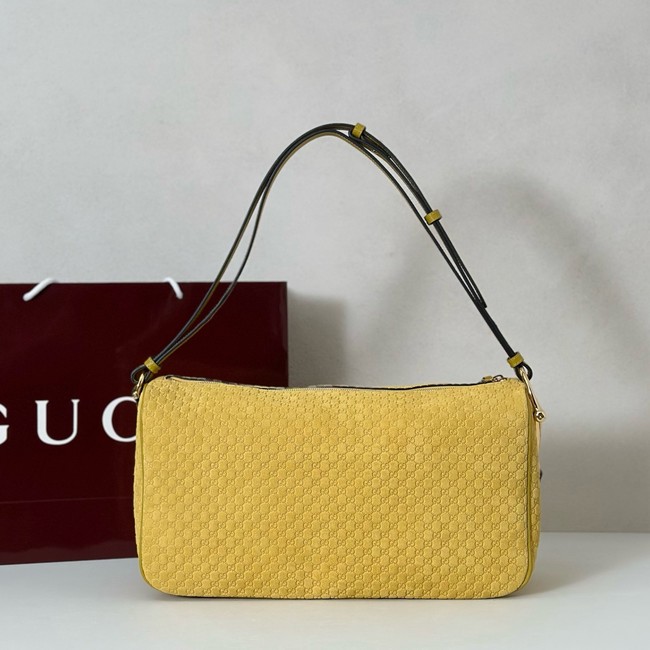 Gucci medium suede shoulder bag 862530 yellow