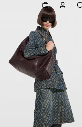 Gucci Brera large crossbody bag 864485 dark brown leather