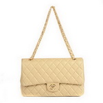 Chanel Jumbo Bags 1119 Apricot Leather Golden Hardware