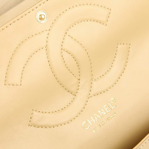 Chanel Jumbo Bags 1119 Apricot Leather Golden Hardware