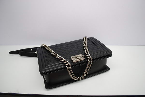 Chanel Boy Flap Shoulder Bag A30171 Black Sheepskin Leather