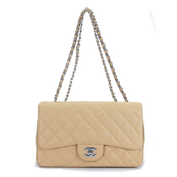 Chanel Caviar Leather Flap Bag A28600 Apricot