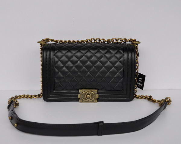 Hot Sell Chanel A67086 Black Le Boy Flap Shoulder Bag Distressed