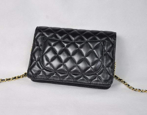 Cheap Chanel Mini Flap Bag A33814 Black Lambskin Golden