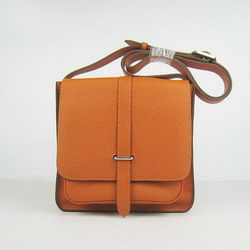 Hermes Orange Cow Leather Messenger Bags H2811