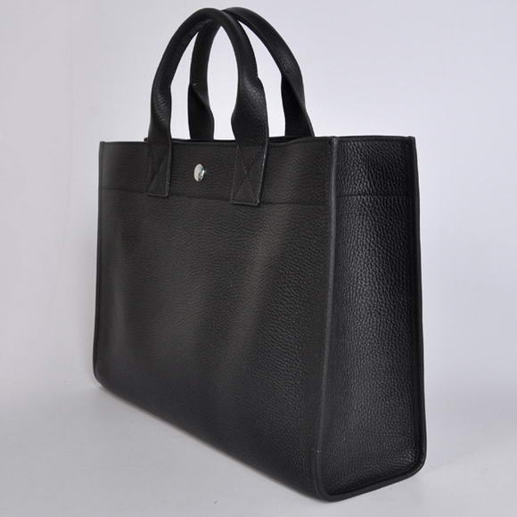 Hermes Briefcase 40CM Clemence Leather Bag Black