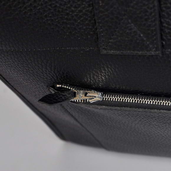 Hermes Briefcase 40CM Clemence Leather Bag Black