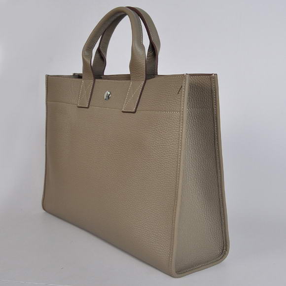 Hermes Briefcase 40CM Clemence Leather Bag Grey