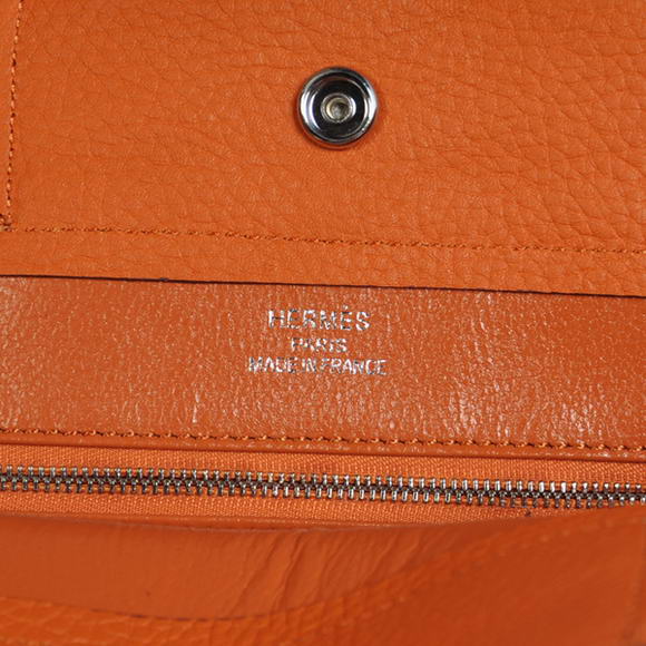 Hermes Briefcase 40CM Clemence Leather Bag Orange