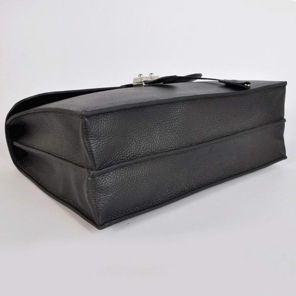 Hermes Sac Depeche 38cm Briefcase Clemence Black