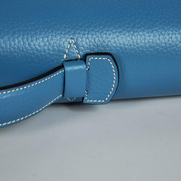 Hermes Sac Depeche 38cm Briefcase Clemence Blue