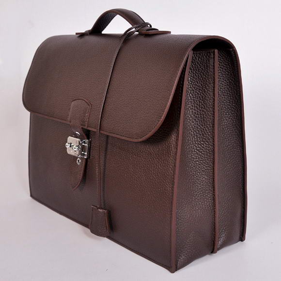 Hermes Sac Depeche 38cm Briefcase Clemence Brown