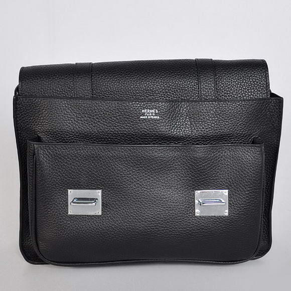 Hermes Steve 32CM Mens Bag Clemence Black